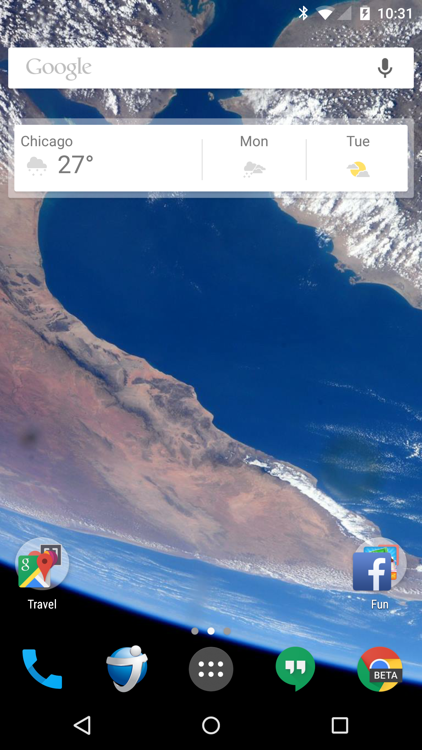 Android NASA wallpaper screenshot